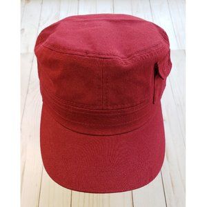 Burgundy Color Cadet Hat, 100% Cotton Military Cap, Cadet Adjustable Hats